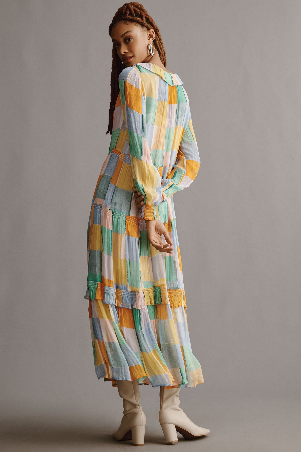 The Marais Printed Chiffon Maxi Dress