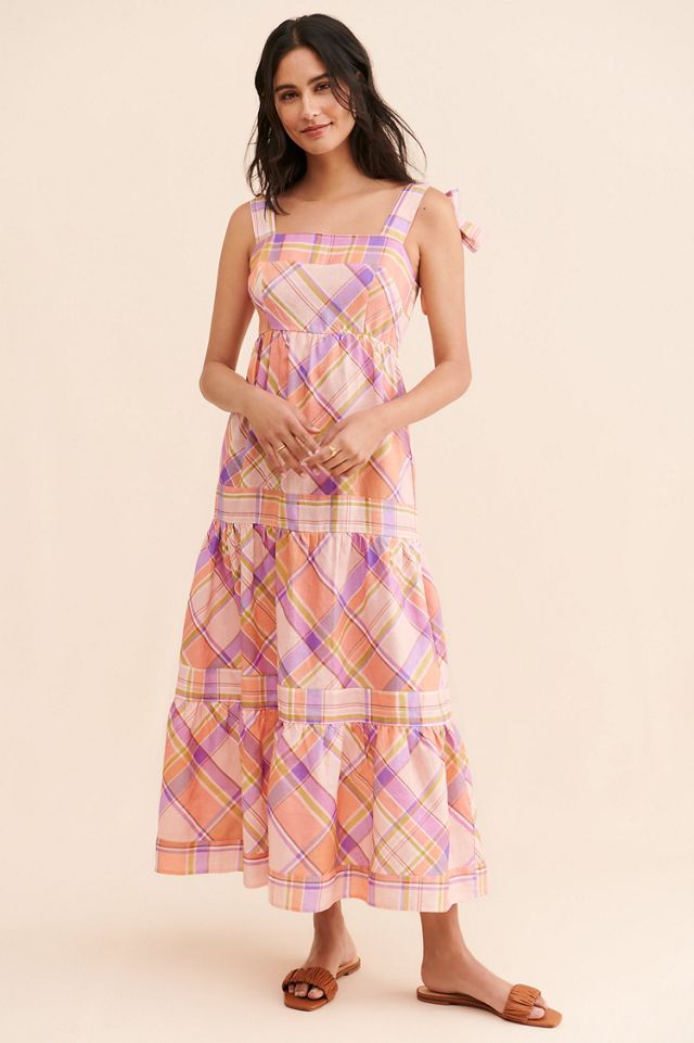 Kachel Tie Strap Linen Maxi Dress #3