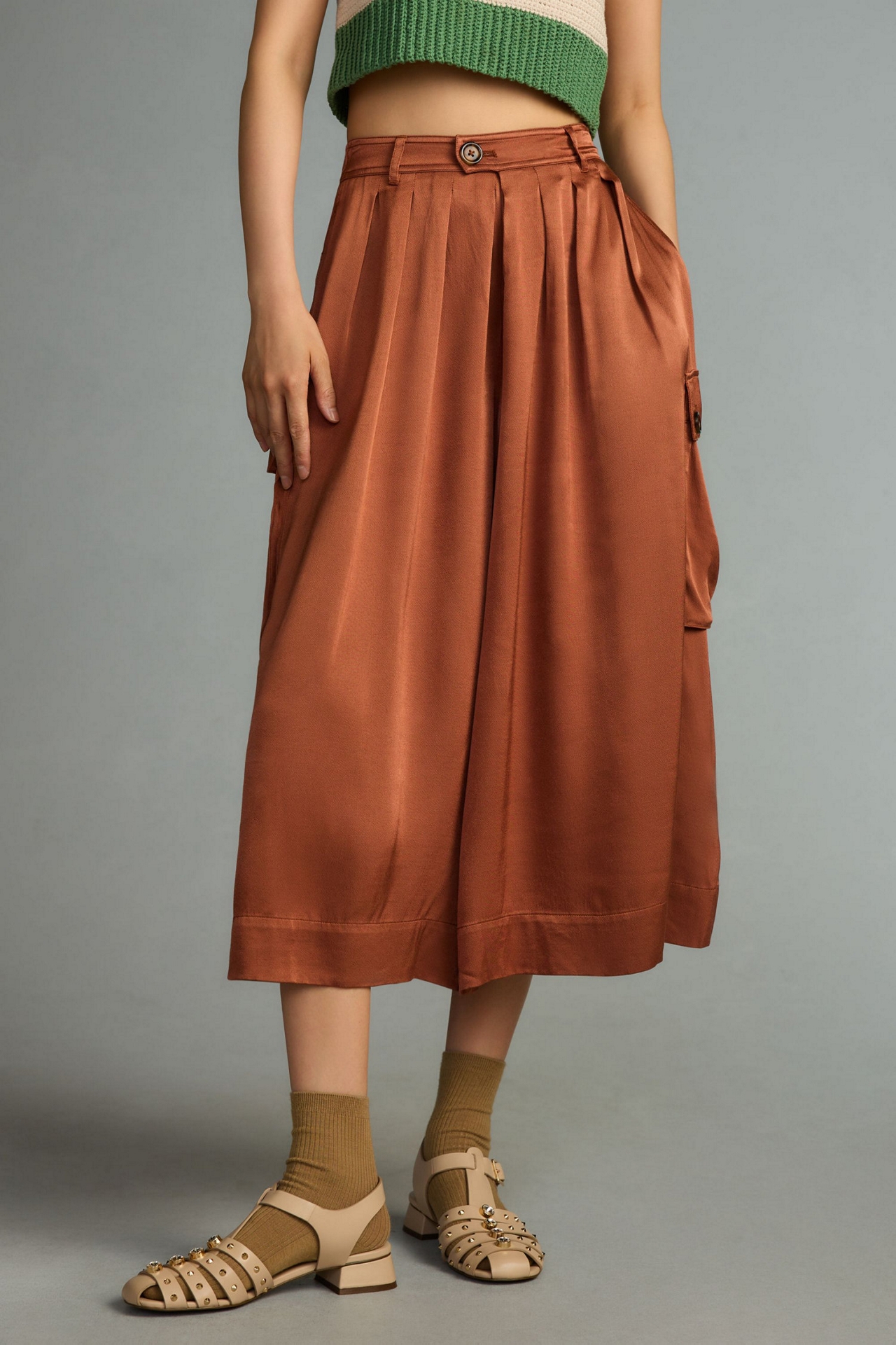 Silky Pleated Culottes
