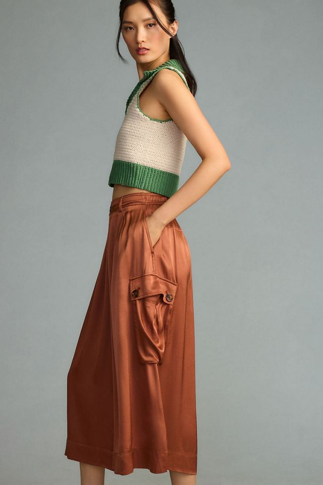 Silky Pleated Culottes #3