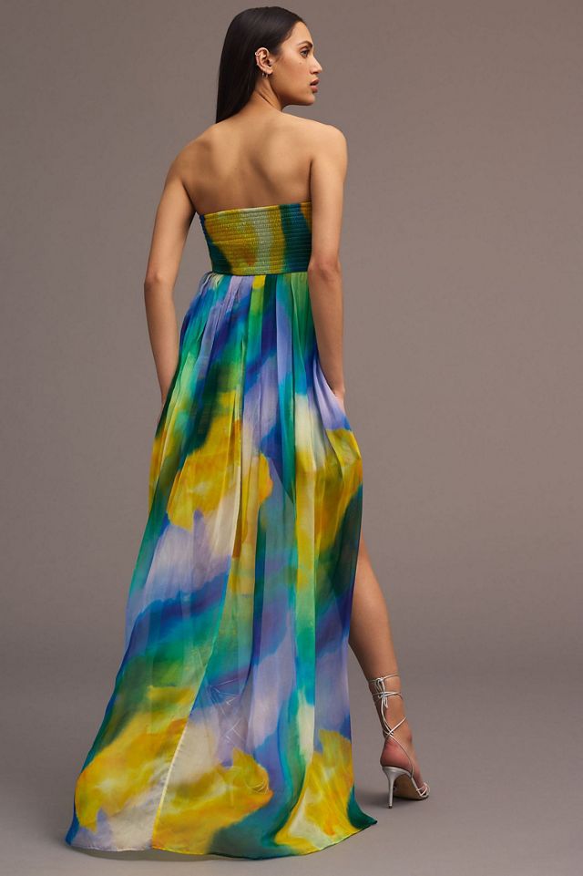 Vineet Bahl Blurred Sheer Mini Train Dress #1