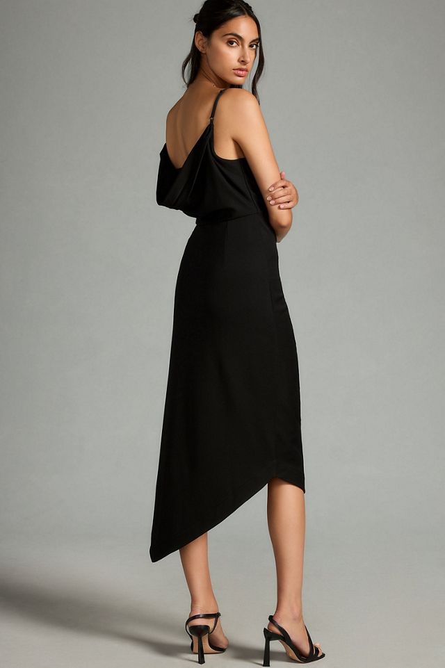 Cowl-Neck Ruched Dress #1