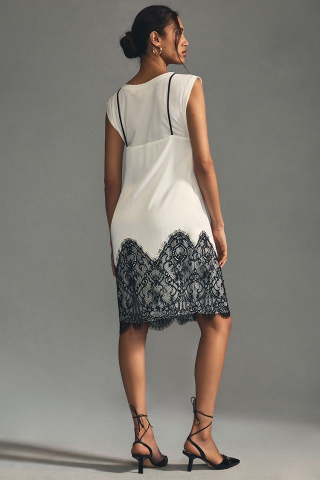 Maeve Lace T-Shirt Slip Dress #1