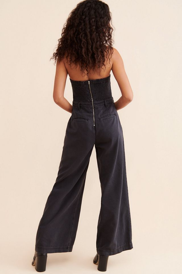Pilcro The Skipper Strapless Crop Wide-Leg Jumpsuit #1
