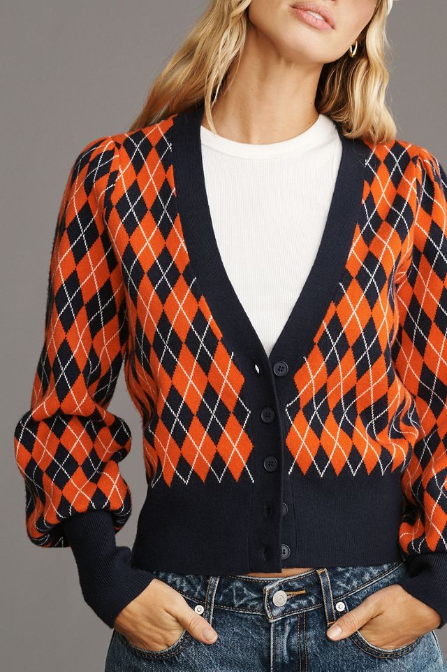 Maeve Balloon-Sleeve Cardigan Sweater #2