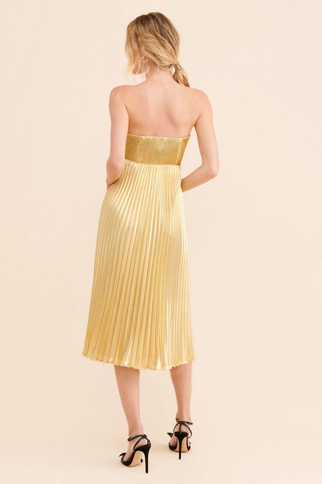Let Me Be Gold Foil Midi Dress #2