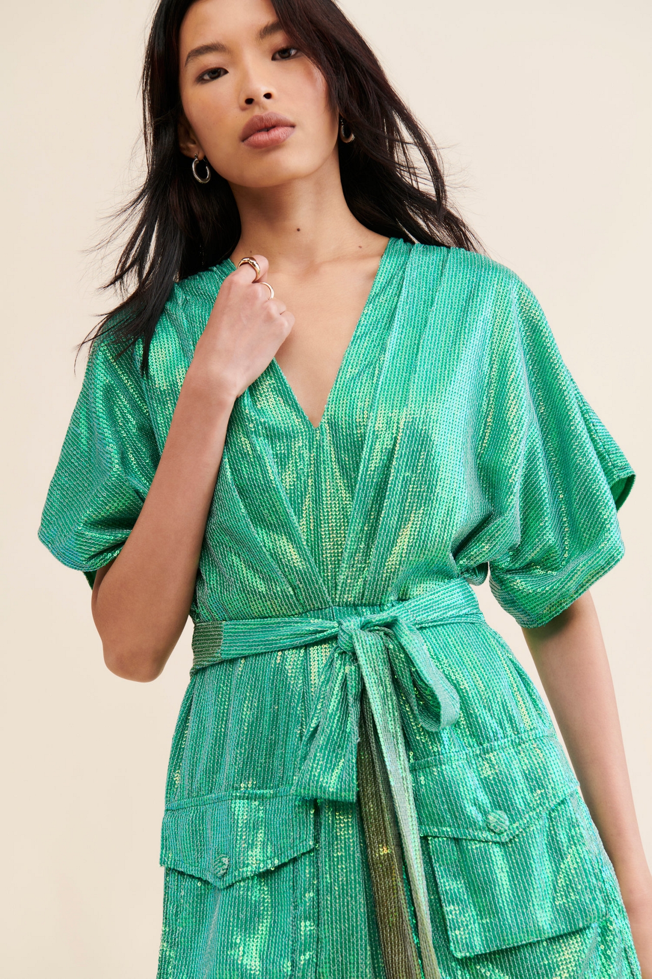 Bhanuni by Jyoti Ombre Sequin Dress
