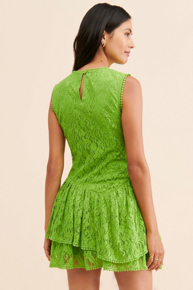 Verb by Pallavi Singhee Lace Ruffled Mini Dress #1