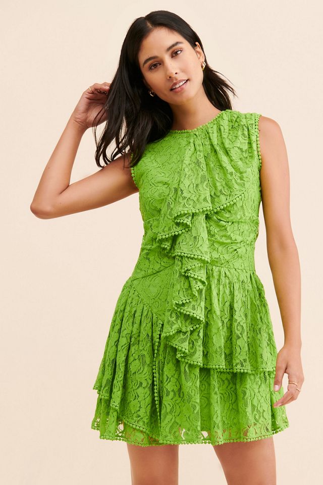 Verb by Pallavi Singhee Lace Ruffled Mini Dress #2
