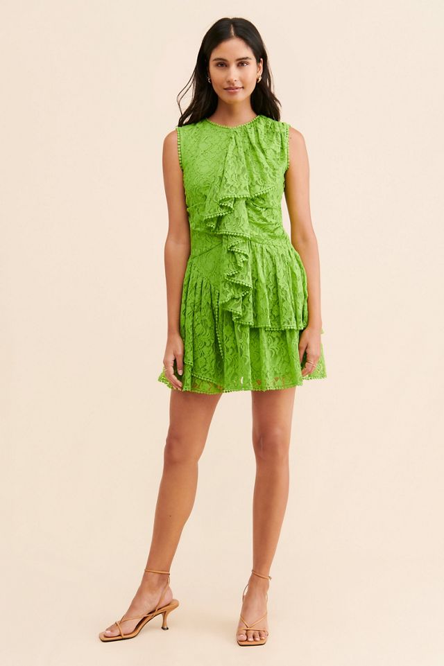 Verb by Pallavi Singhee Lace Ruffled Mini Dress #3