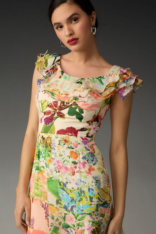 Mandira Wirk Off-The-Shoulder Asymmetrical Midi Dress #2
