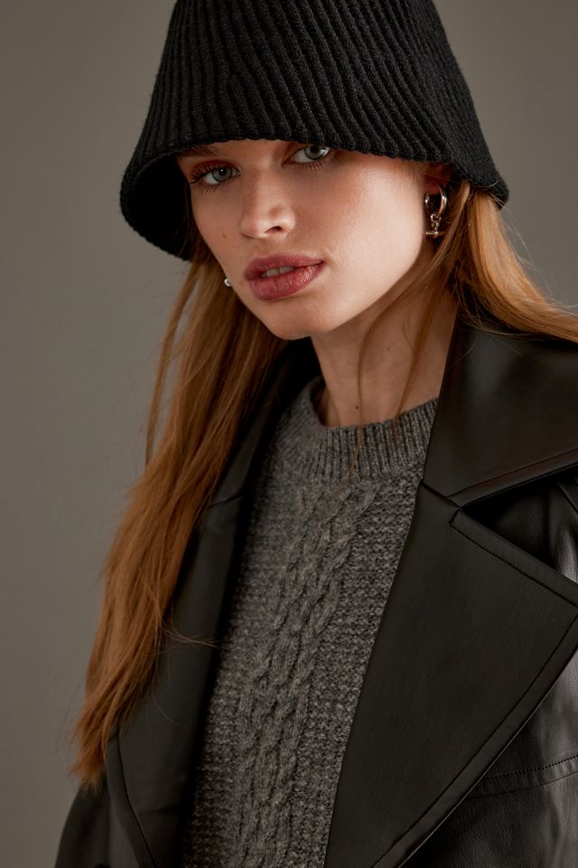 Anthropologie Wavy Cloche Hat Black One Size Scala Collezione Women main image 4
