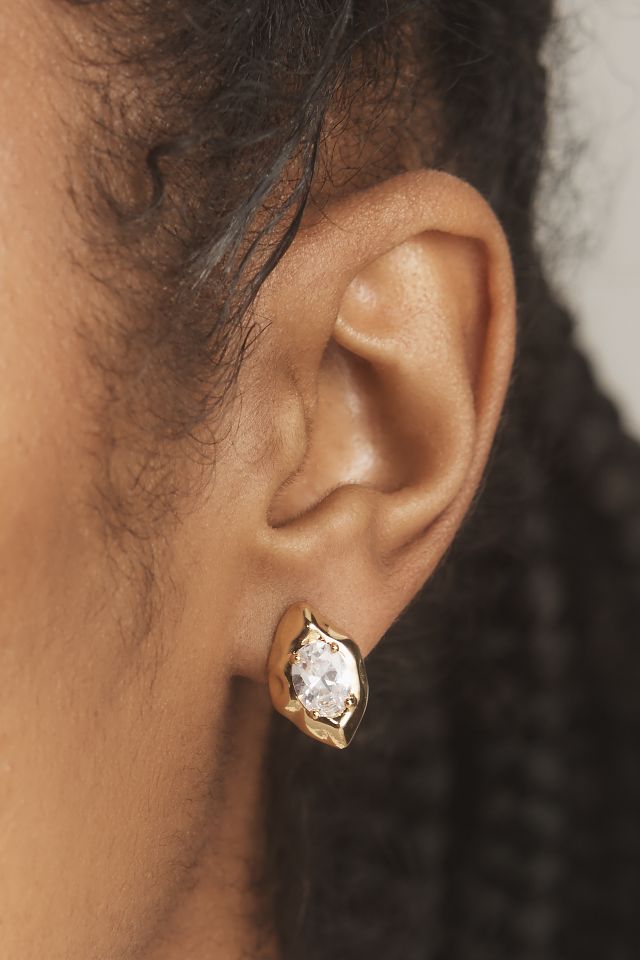 Anthropologie Gold Stone store Drop Earrings