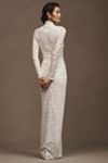Ronny Kobo Scorpio Ruched Lace Maxi Dress