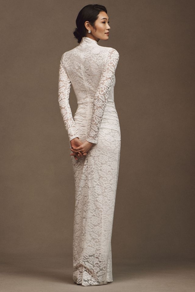 Ronny Kobo Scorpio Ruched Lace Maxi Dress #2
