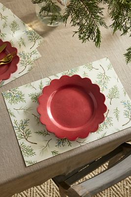 Juniper Sprig Paper Placemats, Set of 24