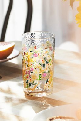 Roma Floral Tumbler Glasses, Set of 4