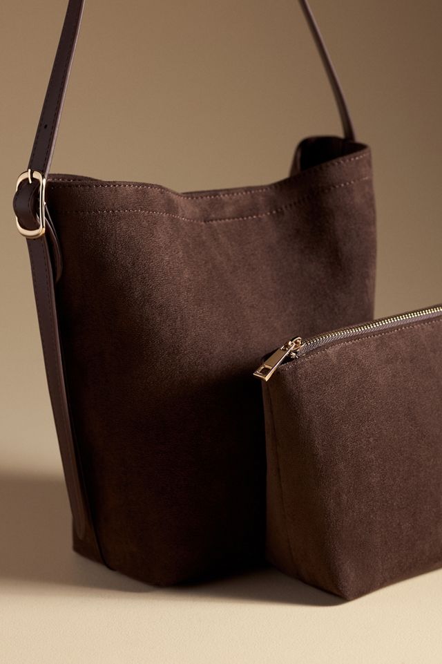 Faux-Suede North South Bucket Bag #2