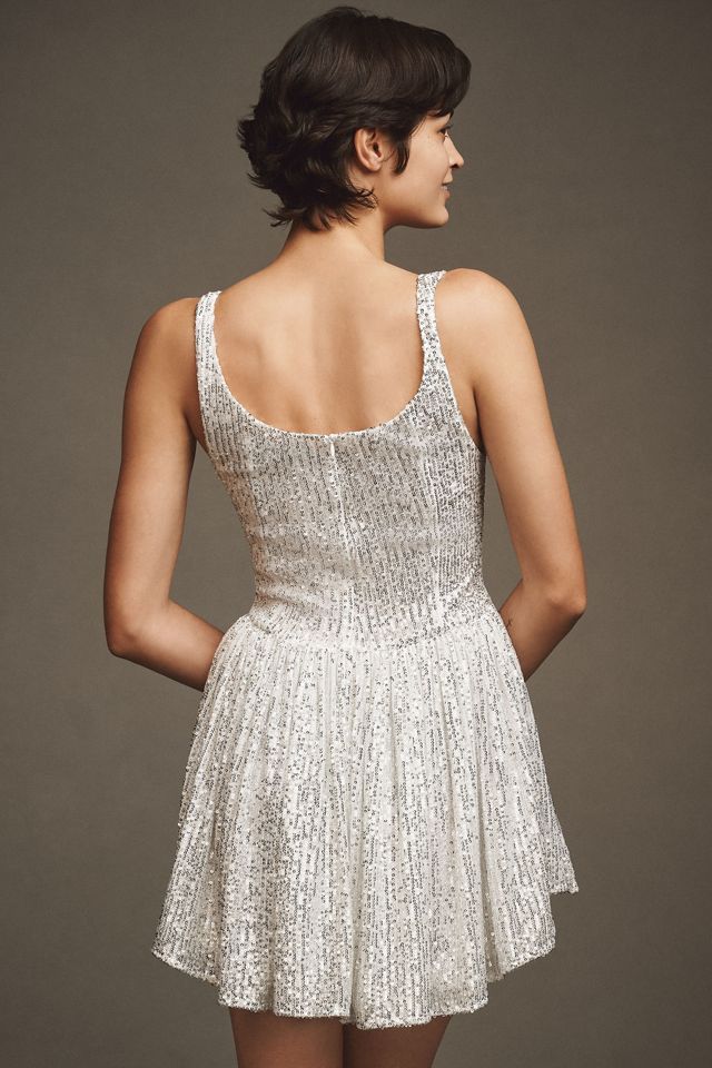 Delfi Collective Hannah Sleeveless Drop-Waist Sequin Mini Dress #3