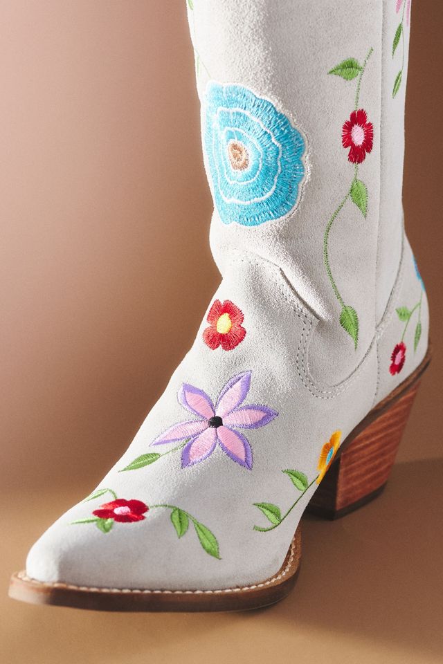 Dingo 1969 Flower Power Suede Tall Western Boots #2