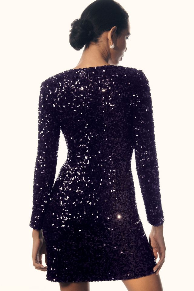 Dress The Population Tula Long-Sleeve Mini Dress #1