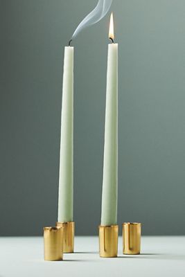 Mini Gold Metal Candle Holders, Set of 4