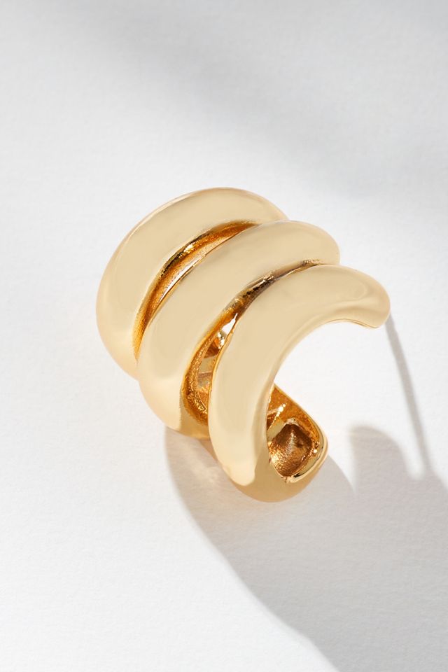 Triple Loop Huggie Earrings #3