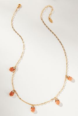 By Anthropologie Sunset Stone Necklace In Brown