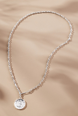 By Anthropologie Coin Lariat Necklace In Silver