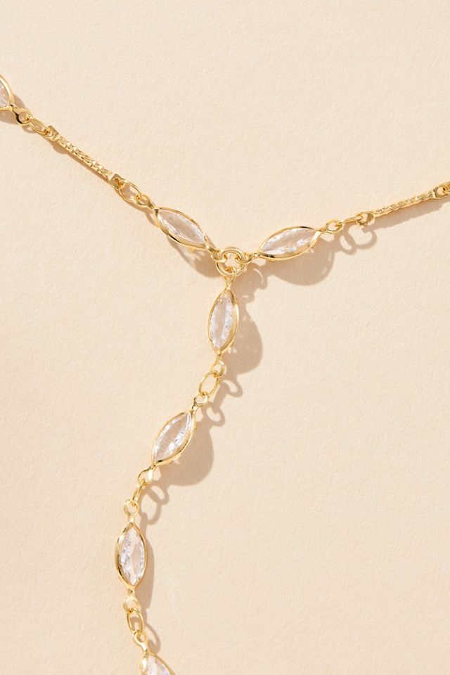 Crystal Lariat Necklace #1