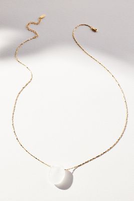 Shop By Anthropologie Stone Pendant Necklace In Clear