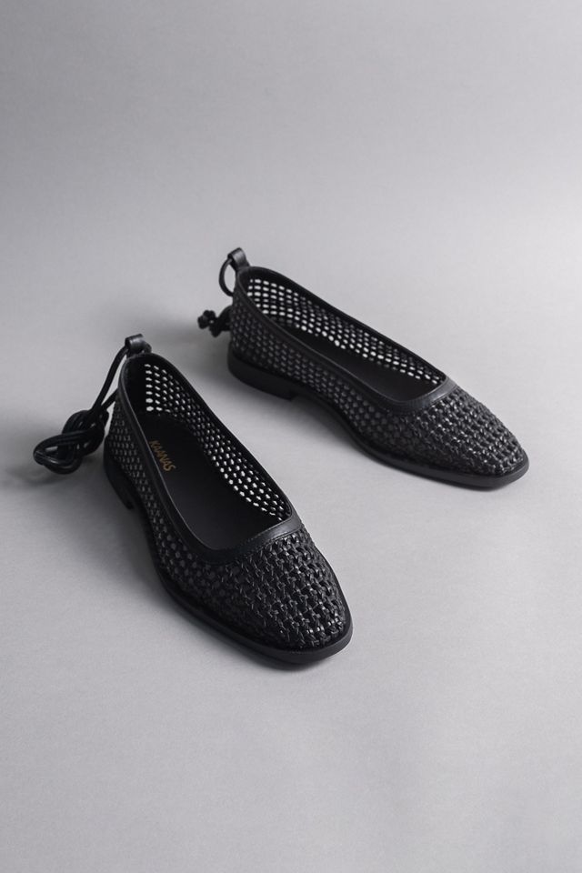 Kaanas Nana Ankle-Strap Woven Ballet Flats #2