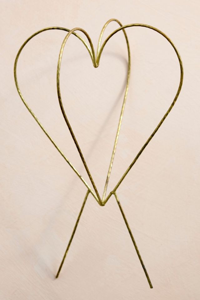 Brass Heart Sphere Plant Support #1