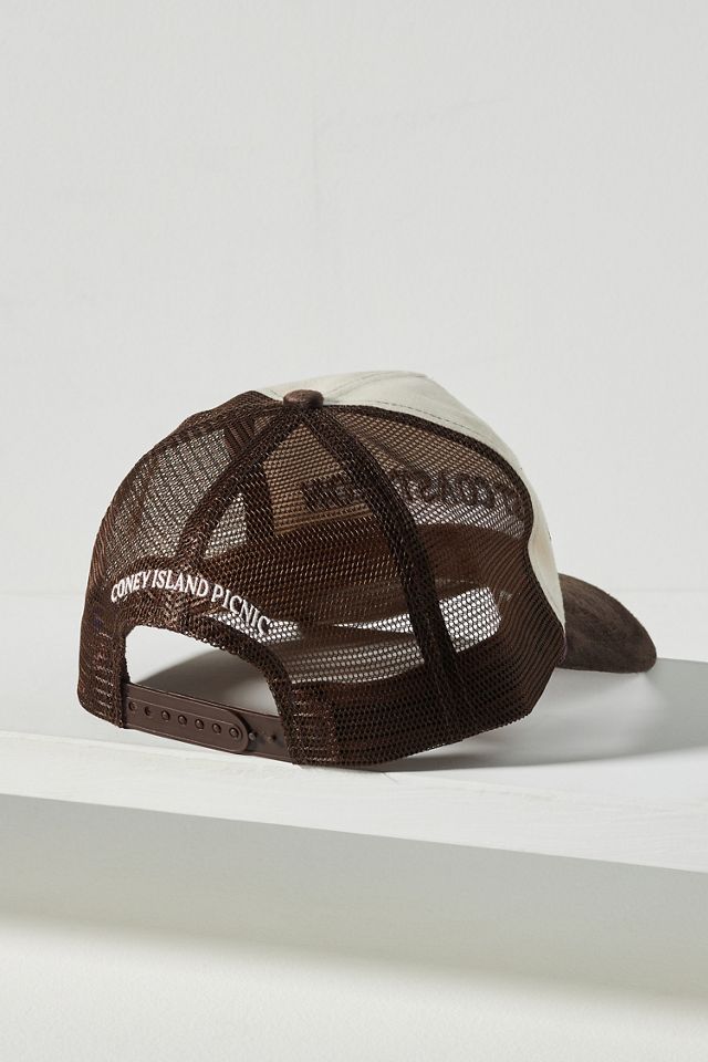Coney Island Picnic Faux Suede Trucker Hat #1
