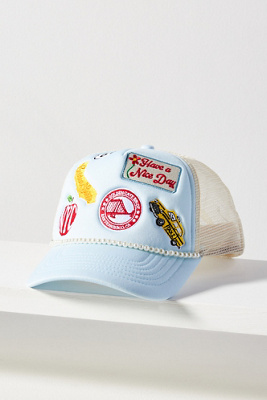 NWOT Anthropologie CIAO BELLA Trucker Hat CONEY ISLAND PICNIC ITALIAN Coney Island Picnic Getaway Trucker Hat | Anthropologie main image 2