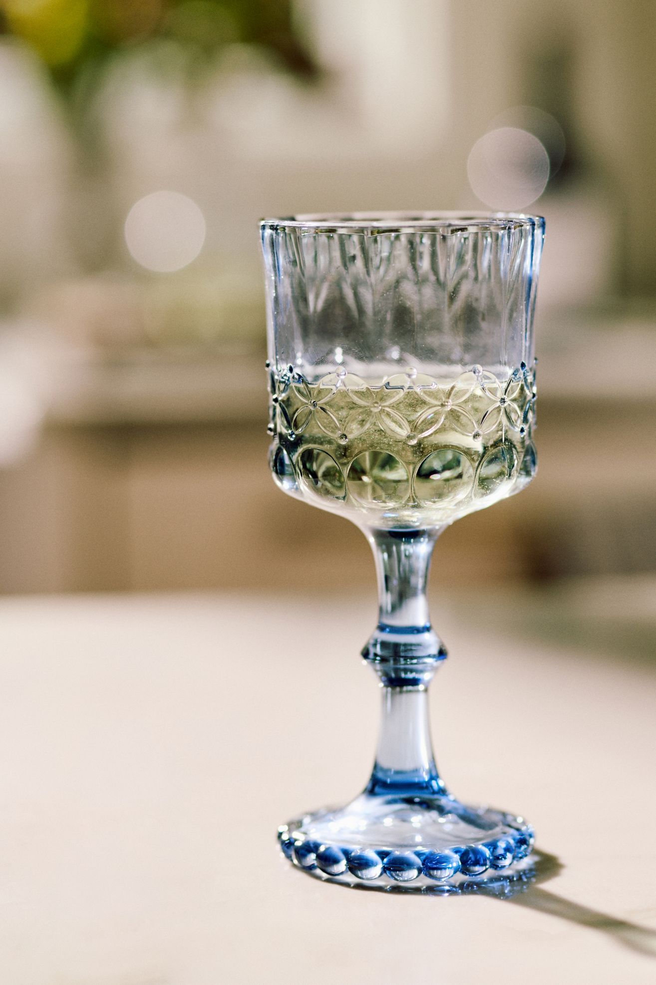 Savannah Wine Glasses, Set of 4 - Blue, Set Of 4
