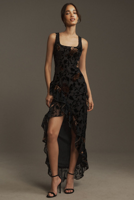 Dress The Population Charlene Maxi Gown In Black