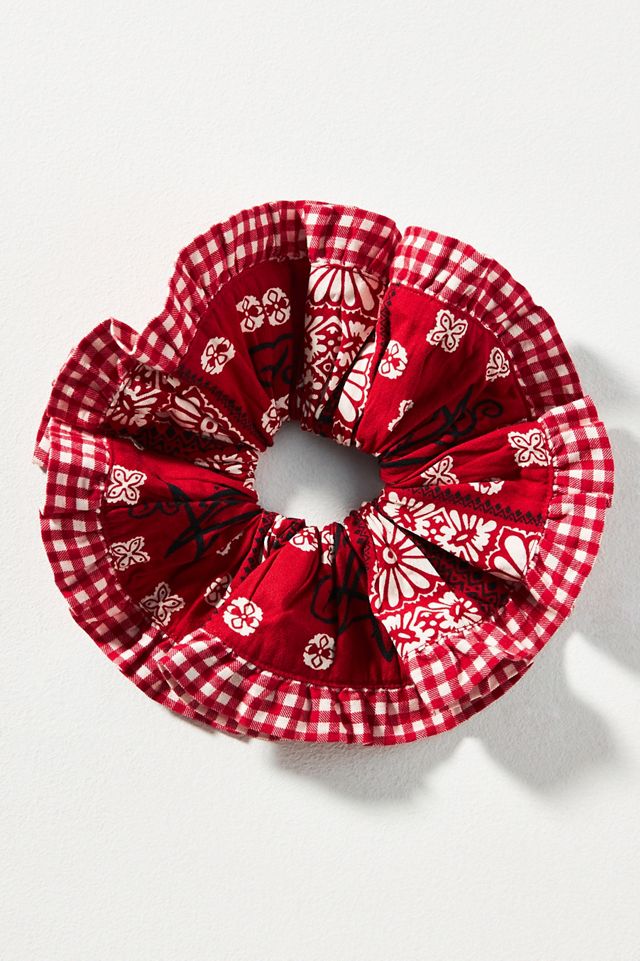 Damson Madder Bandana Scrunchie | Anthropologie