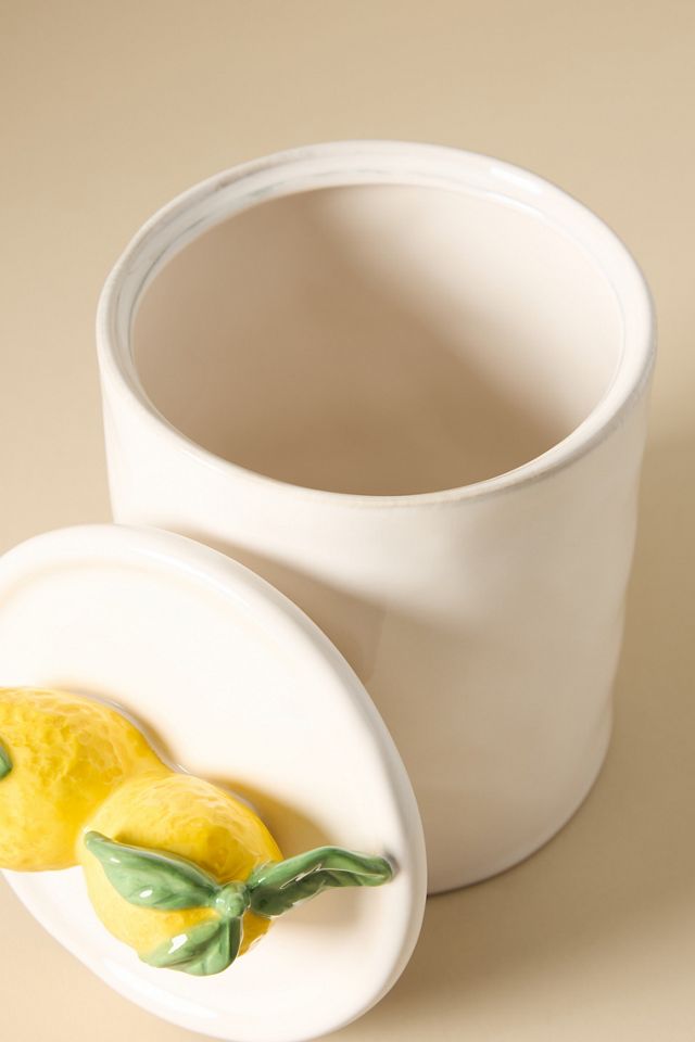 Fruta Lemon Large Stoneware Canister #2