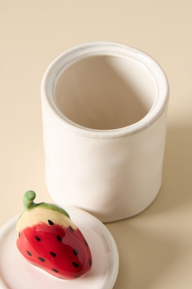 Fruta Strawberry Small Stoneware Canister #2