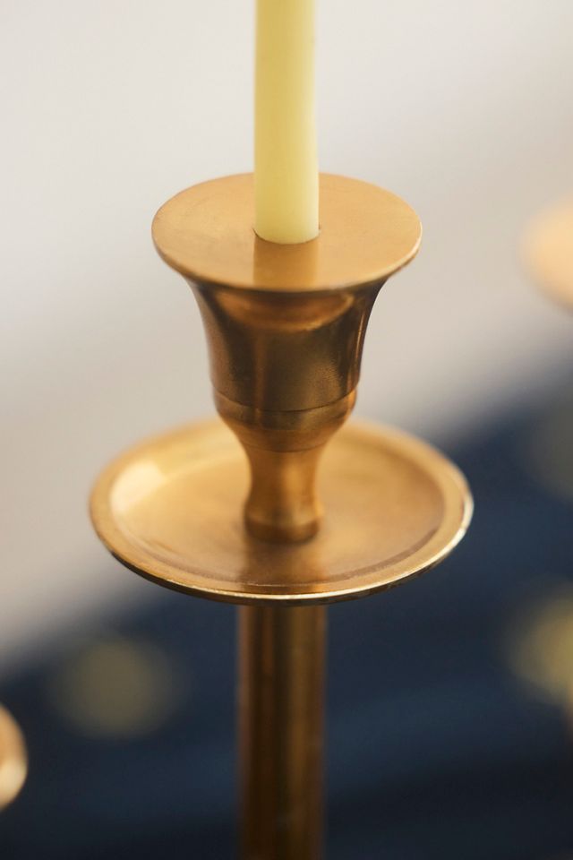 Brass Menorah Taper Holders, Set of 9 #2