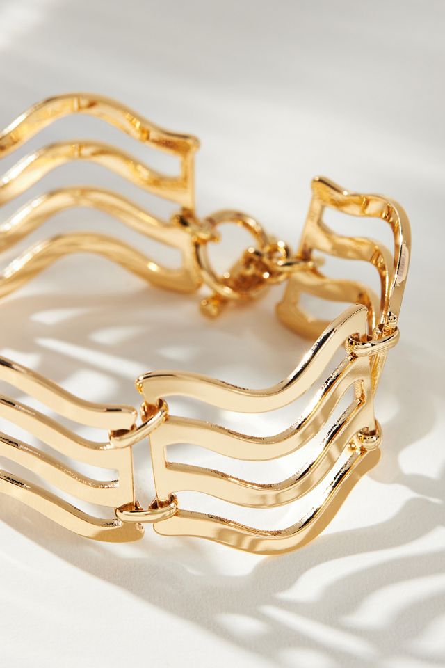 Wide Wavy Bracelet #5