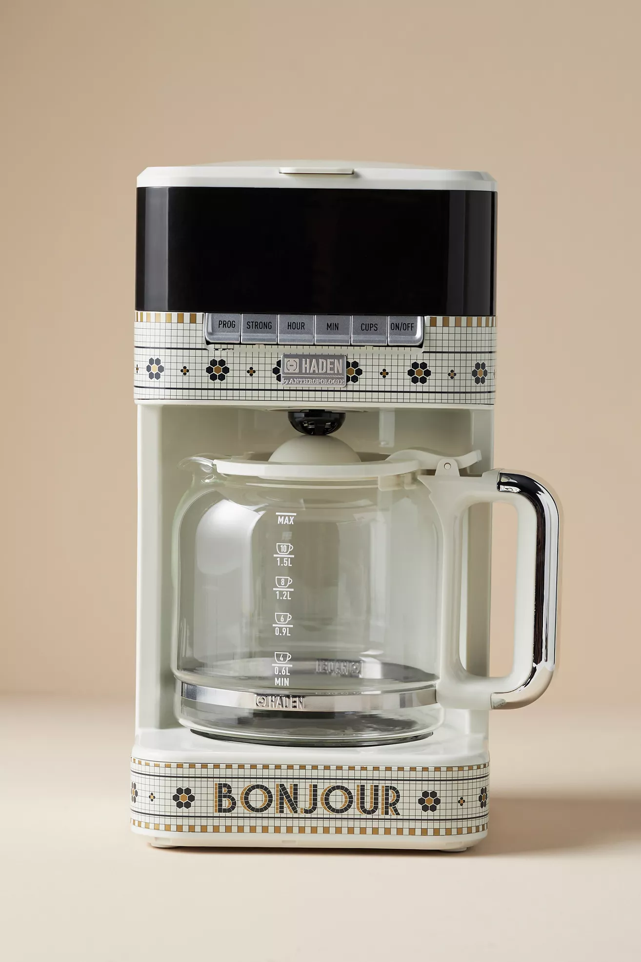 Bistro Tile x Haden 24k Gold Accent 12-Cup Coffee Maker
