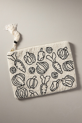 By Anthropologie The Fiona Large Beaded Pouch