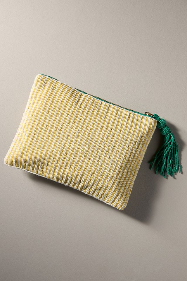 Beaded Flat Pouch: Garden Party Edition