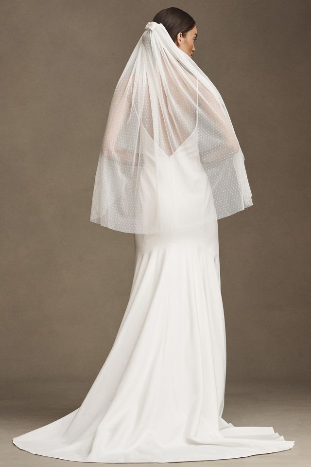 BHLDN Mini Bow Dotted Tulle Veil | Anthropologie