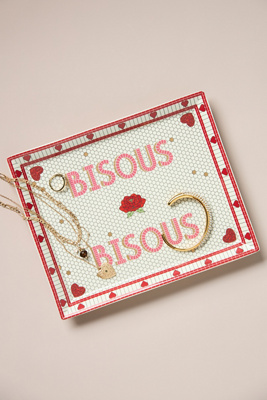 Anthropologie Bistro Valentine Tile Stoneware Vanity Tray