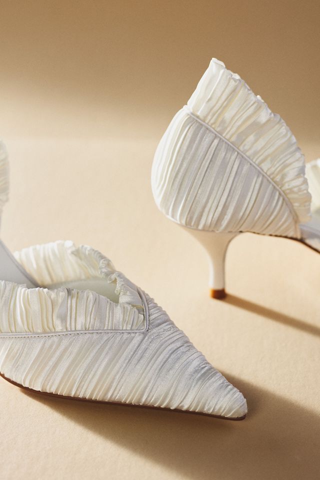 Jeffrey Campbell Ruched Ruffle Kitten-Heel Pumps #2