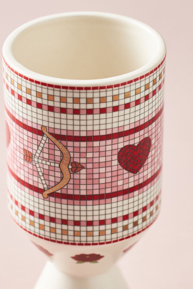 The Bistro Tile Stoneware Vase: Valentine's Edition #2