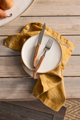 Terrain Amber Stripe Linen Napkins, Set Of 2